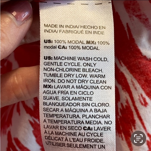 Chico’s Ikat Print Popover Colorful Lightweight Summer Top, Size 0, Orange White - Picture 6 of 12